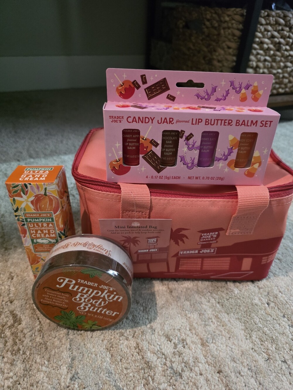Trader Joe's Tote X Seasonal Lip & Lotion Set